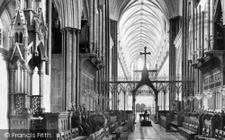 The Cathedral, Choir West 1887, Salisbury