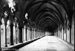 The Cathedral, Cloisters 1887, Salisbury