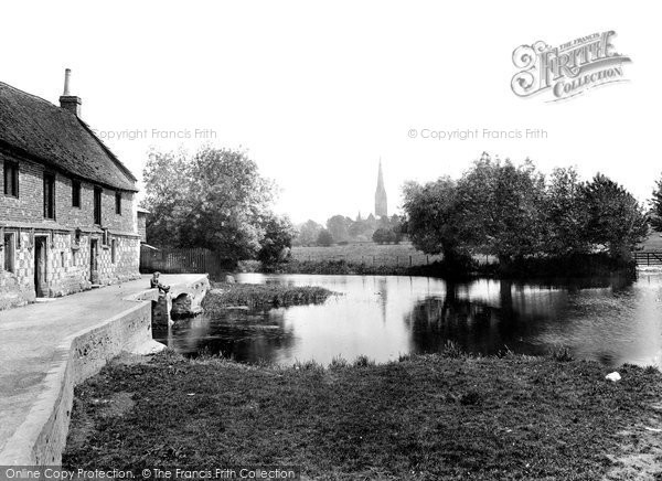 Photo of Salisbury, The Cathedral From Harnham Mill 1928