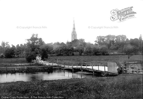 Photo of Salisbury, The Cathedral From Longbridge 1887