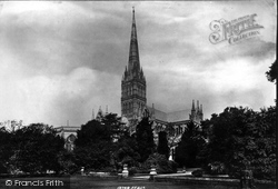 The Cathedral From The Palace 1887, Salisbury