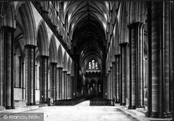 The Cathedral, Nave East 1887, Salisbury