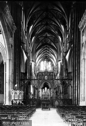 The Cathedral, Nave East 1887, Salisbury