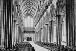 The Cathedral, Nave West 1887, Salisbury
