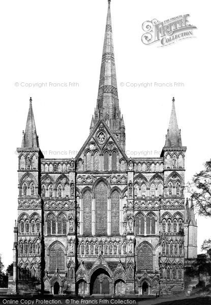 Photo of Salisbury, The Cathedral, West Front 1887