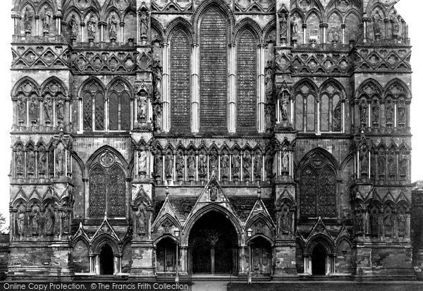 Photo of Salisbury, The Cathedral, West Front 1887
