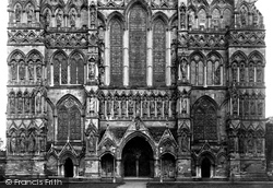 The Cathedral, West Front 1887, Salisbury