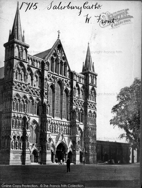 Photo of Salisbury, The Cathedral, West Front c.1863