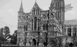The Cathedral, West Front c.1955, Salisbury