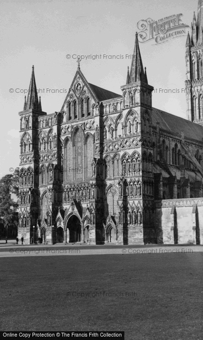 Photo of Salisbury, The Cathedral, West Front c.1955