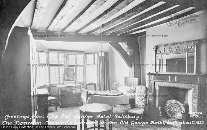 Photo of Salisbury, The Old George Hotel, ''fitzwaren Chamber'' c.1950
