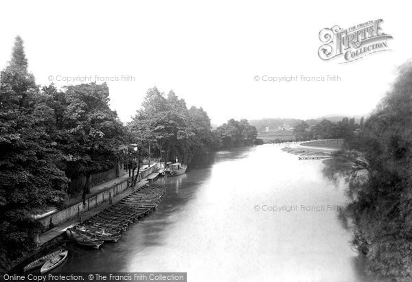 Photo of Saltaire, River Aire, View From The Bridge 1893