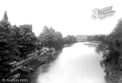 River Aire, View From The Bridge 1893, Saltaire
