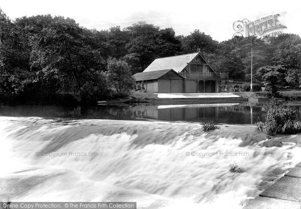 Photo of Saltaire, The Park, The Boathouse And Weir 1909