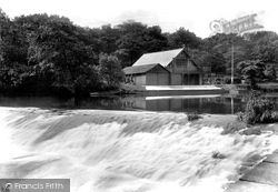 The Park, The Boathouse And Weir 1909, Saltaire