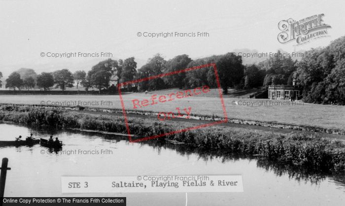 Photo of Saltaire, The Playing Fields And River c.1955