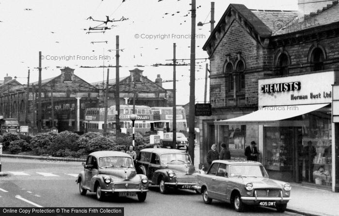 Photo of Saltaire, The Roundabout, Chemist c.1965