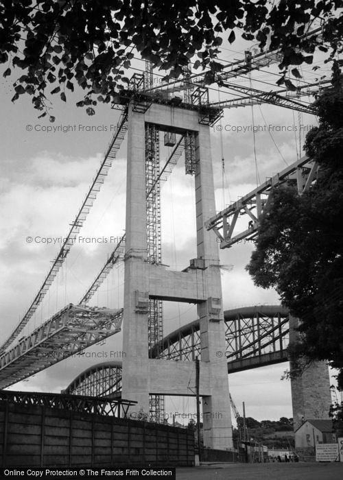 Photo of Saltash, Constructing The Tamar Bridge 1961