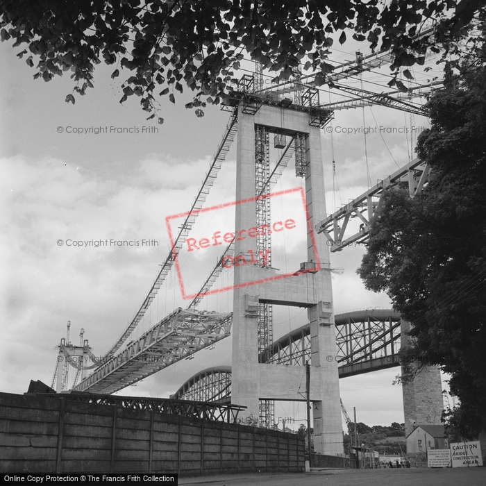 Photo of Saltash, Constructing The Tamar Bridge 1961