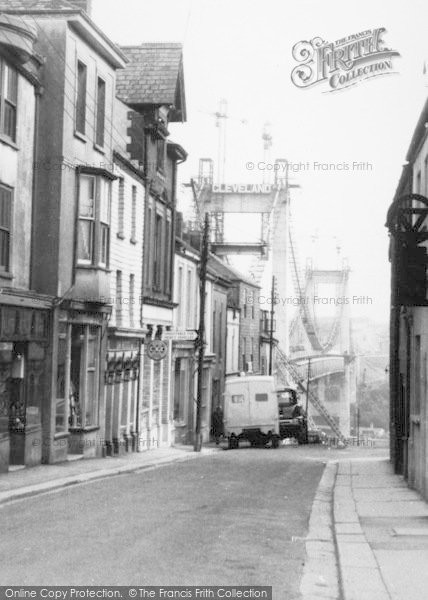 Photo of Saltash, Fore Street And The Tamar Bridge c.1961