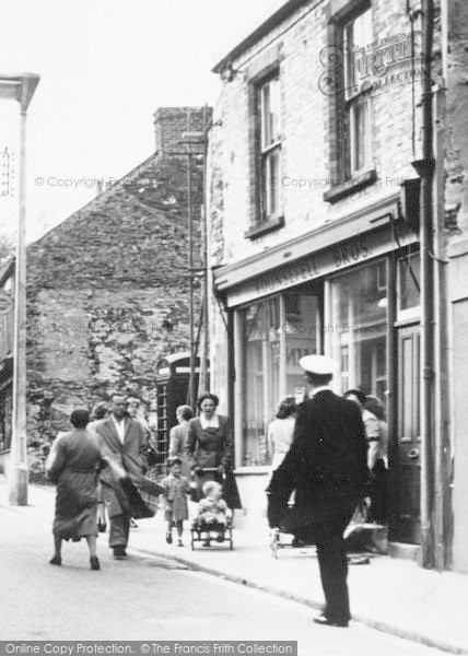 Photo of Saltash, Pedestrians In Fore Street 1952
