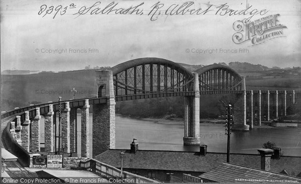 Photo of Saltash, Royal Albert Bridge c.1876