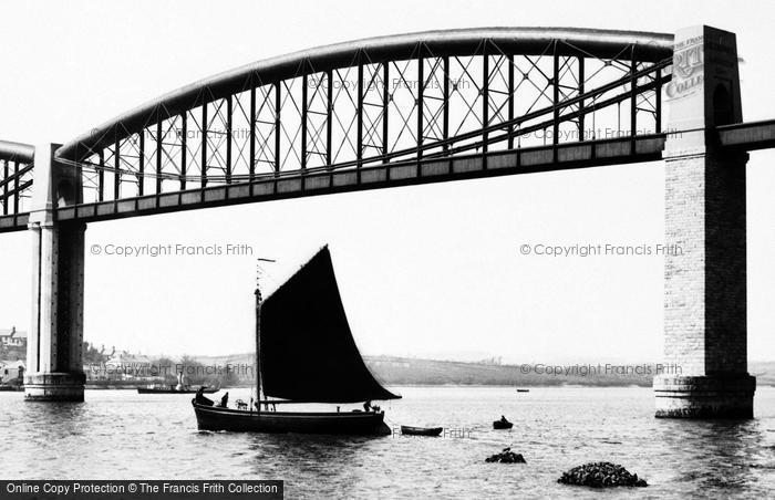 Photo of Saltash, Sailing Under The Royal Albert Bridge 1890
