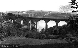 The Coombe Viaduct And Royal Albert Bridge c.1955, Saltash