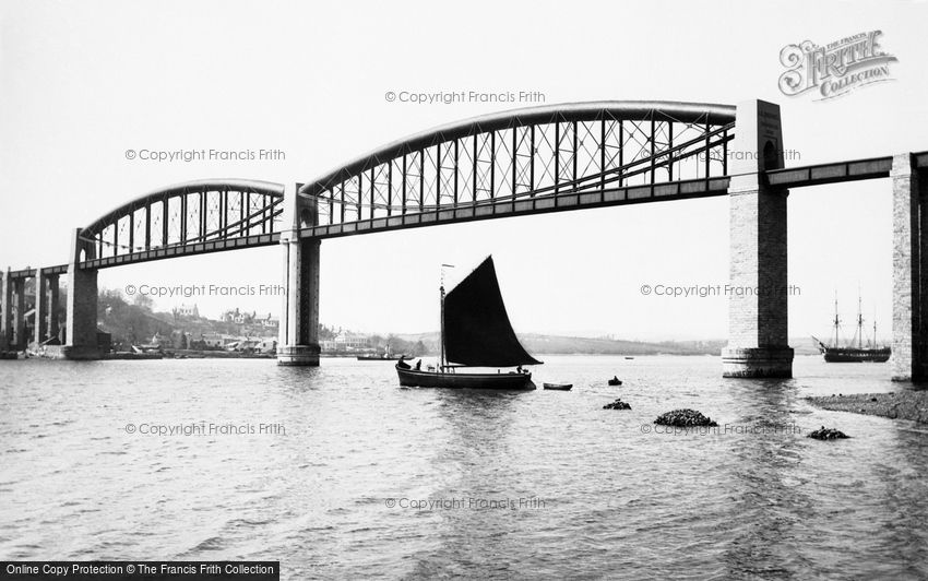 Saltash, the Royal Albert Bridge 1890