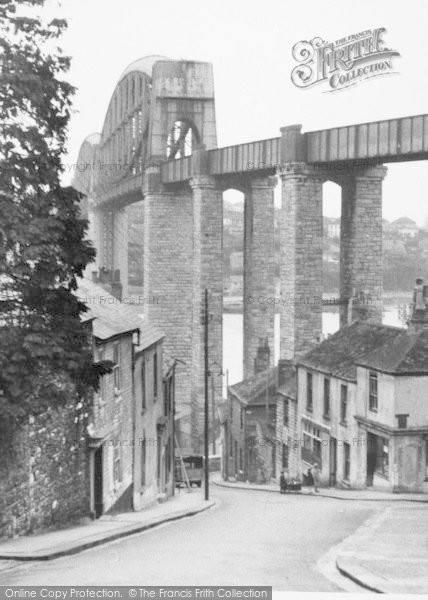Photo of Saltash, The Royal Albert Bridge From Fore Street c.1955