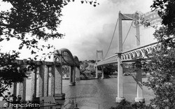 The Tamar Bridge And Royal Albert Bridge c.1965, Saltash