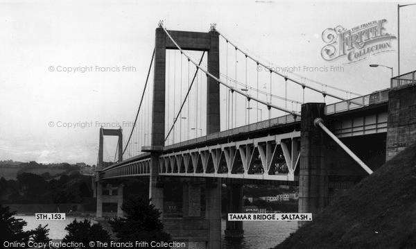 Photo of Saltash, The Tamar Bridge c.1965