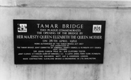 The Tamar Bridge Plaque c.1965, Saltash