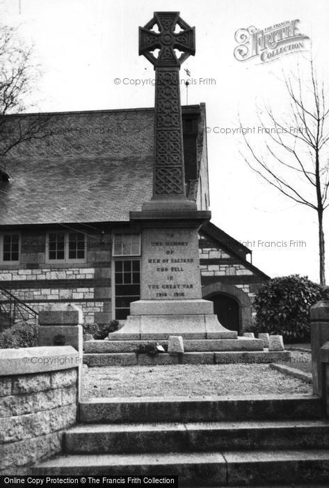 Photo of Saltash, The War Memorial c.1955