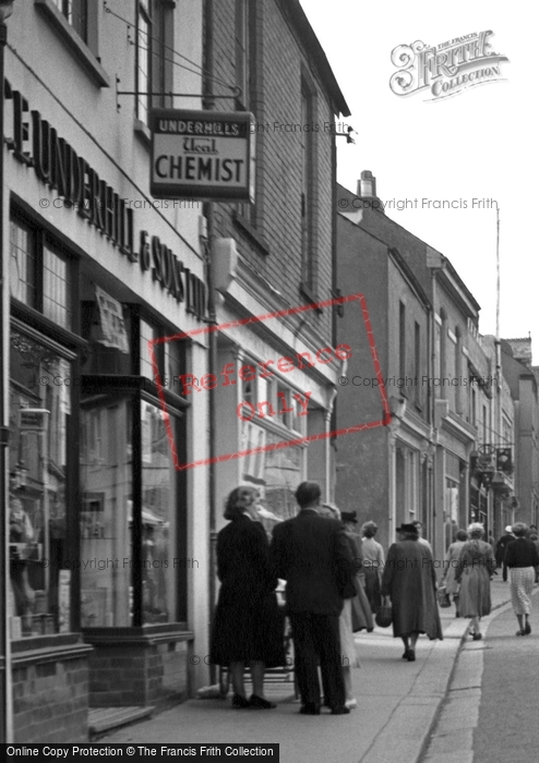 Photo of Saltash, Underhill's Chemist Shop 1952