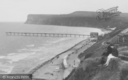 Saltburn-By-The-Sea, A Young Couple Looking Down The Beach 1927, Saltburn-By-The-Sea