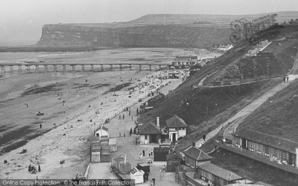 Photo of Saltburn By The Sea, Beach And Huntcliff c.1955