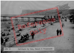 Saltburn-By-The-Sea, Beach And Promenade c.1955, Saltburn-By-The-Sea