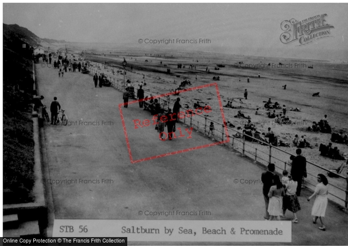Photo of Saltburn By The Sea, Beach And Promenade c.1955