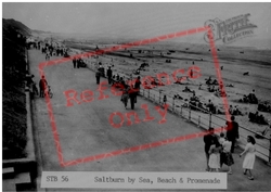 Saltburn-By-The-Sea, Beach And Promenade c.1955, Saltburn-By-The-Sea