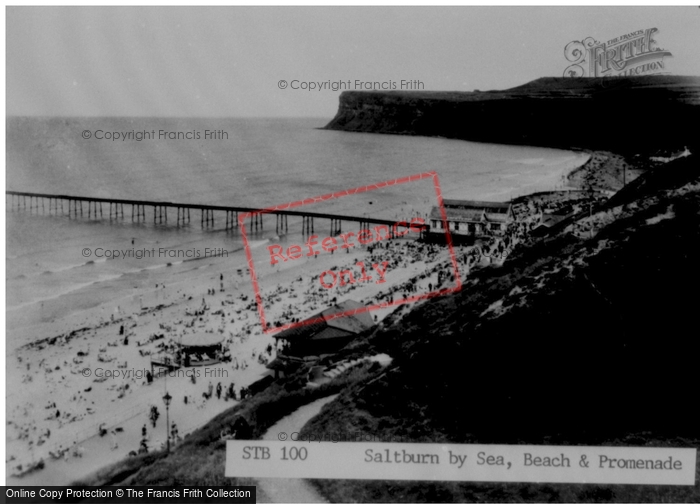 Photo of Saltburn By The Sea, Beach And Promenade c.1955