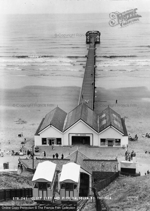 Photo of Saltburn By The Sea, Cliff Lift And Pier c.1965