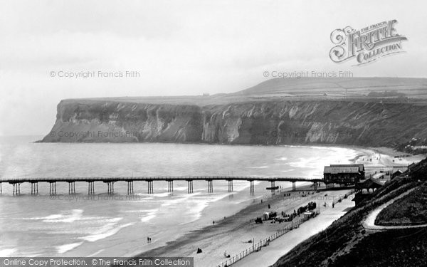 Photo of Saltburn By The Sea, Huntcliff And Pier 1923