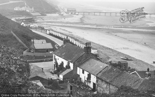 Photo of Saltburn By The Sea, Looking West Towards The Pier 1927