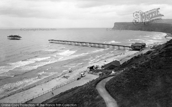Photo of Saltburn By The Sea, Storm Damaged Pier 1927