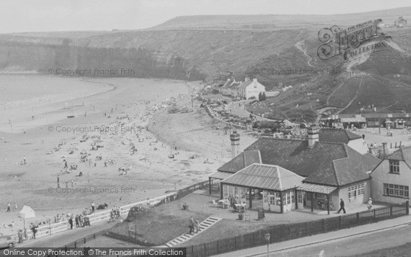 Photo of Saltburn By The Sea, The Bank Cafe, Highcliff And Cat Nab c.1955