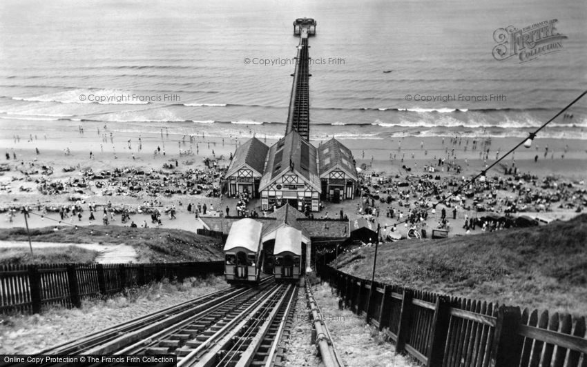 Saltburn-by-the-Sea, the Cliff Tramway and the Pier c1955