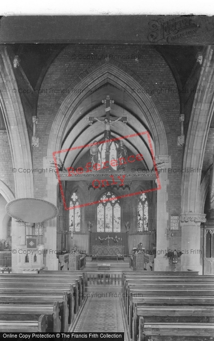 Photo of Saltburn By The Sea, The Parish Church Interior 1925