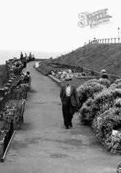 Saltburn-By-The-Sea, Walking In Cliff Top Gardens c.1955, Saltburn-By-The-Sea