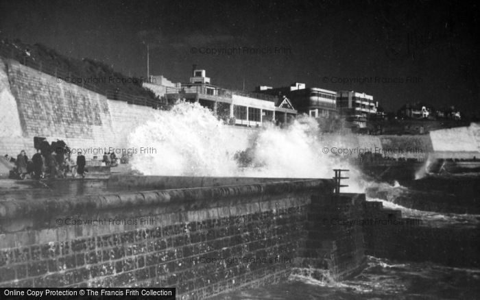 Photo of Saltdean, Rough Sea c.1950